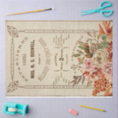 ヴィンテージフローラとエフエマデクページ 薄葉紙 (クラフト)