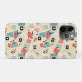 ヴィンテージフローラとカメラパターン(3) Case-Mate iPhoneケース (裏面(横))