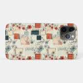 ヴィンテージフローラとカメラパターン(7) Case-Mate iPhoneケース (裏面(横))