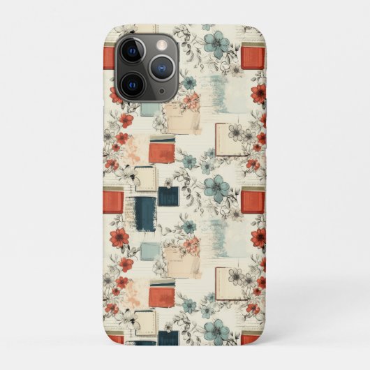 ヴィンテージフローラとカメラパターン(7) Case-Mate iPhoneケース (裏)