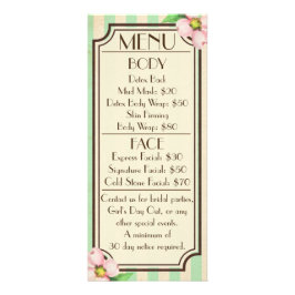 ヴィンテージフローラとストライプメニューカード ラックカード