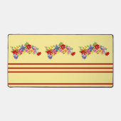 ヴィンテージフローラとストライプ デスクマット (正面)