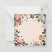 ヴィンテージフローラとバタフライエレガンス ノートカード (正面)