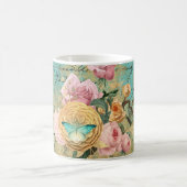 ヴィンテージフローラとバタフライブーケ コーヒーマグカップ (中央)