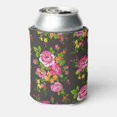ヴィンテージフローラとピンクのバラ 缶クーラー (缶裏面)