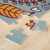 ヴィンテージフローラのエレガント背景 ジグソーパズル (側面)