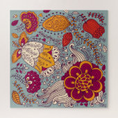 ヴィンテージフローラのエレガント背景 ジグソーパズル (横)