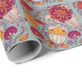 ヴィンテージフローラのエレガント背景 ラッピングペーパー (ロールコーナー)