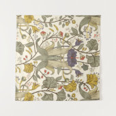 ヴィンテージフローラのシームレスなパターン。レトロ遊び タペストリー (正面(横))