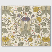 ヴィンテージフローラのシームレスなパターン。レトロ遊び ラッピングペーパー (フラット)