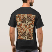 ヴィンテージフローラのシームレスな花模様。 Tシャツ (裏面)