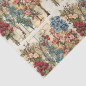 ヴィンテージフローラのバックグラウンドのコラージュとデコページ 薄葉紙 (詳細)