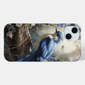 ヴィンテージフローラのブルースとクリーム Case-Mate iPhoneケース (裏面 (横))