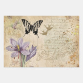 ヴィンテージフローラの分離 ラッピングペーパーシート (正面3)