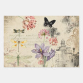 ヴィンテージフローラの分離 ラッピングペーパーシート (正面2)