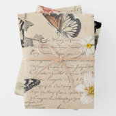 ヴィンテージフローラの分離 ラッピングペーパーシート (インサイチュ)