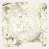 ヴィンテージフローラの植物性結婚パンデミックのゲルハンド スクエアシール (正面)