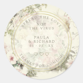 ヴィンテージフローラの植物性結婚パンデミックのゲルハンド ラウンドシール