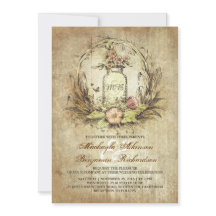 ヴィンテージフローラの瓶の結婚素朴