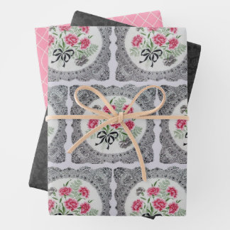 ヴィンテージフローラの紙シート ラッピングペーパーシート