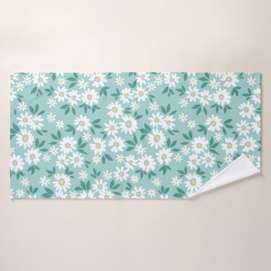 ヴィンテージフローラの背景。シームレスなヴィンテージパターン バスタオル (バスタオル)