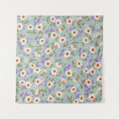 ヴィンテージフローラの背景。スマ付き花柄 タペストリー (正面(横))