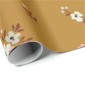 ヴィンテージフローラの背景。スマ付き花柄 ラッピングペーパー (ロールコーナー)