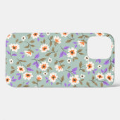 ヴィンテージフローラの背景。スマ付き花柄 Case-Mate iPhoneケース (裏面 (横))