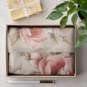 ヴィンテージフローラの背景（Camelliasを使用） 薄葉紙 (ギフト)