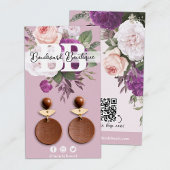 ヴィンテージフローラのMauve EarringジュエリーQRコード 名刺
