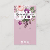 ヴィンテージフローラのMauve EarringジュエリーQRコード 名刺 (正面)