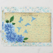 ヴィンテージフローラはがきスクラップブックエフェメラ (正面/裏面)