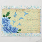 ヴィンテージフローラはがきスクラップブックエフェメラ (裏面)