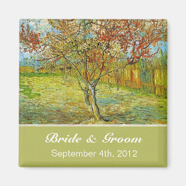 ヴィンテージフローラは日付結婚を保存する。 マグネット