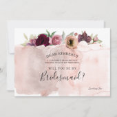 ヴィンテージフローラは私の花嫁になる 招待状 (正面)