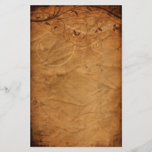 ヴィンテージフローラひな形 便箋 (正面)