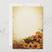 ヴィンテージフローラひまわり15誕生日キンセアニェラ 招待状 (裏面)