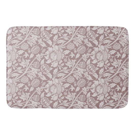 ヴィンテージフローラほこりっぽいバラピンク バスマット (正面)