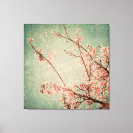 ヴィンテージフローラみすぼらしいシックガーリーグリーンビクトリアン キャンバスプリント