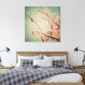 ヴィンテージフローラみすぼらしいシックガーリーグリーンビクトリアン キャンバスプリント (インサイチュ (寝室))