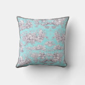 ヴィンテージフローラアクアブルートワールデジュイミモノグラム クッション (裏面)