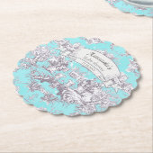 ヴィンテージフローラアクアブルートワールデジュイミモノグラム ペーパーコースター (アングル)