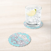 ヴィンテージフローラアクアブルートワールデジュイミモノグラム ペーパーコースター (インサイチュ)