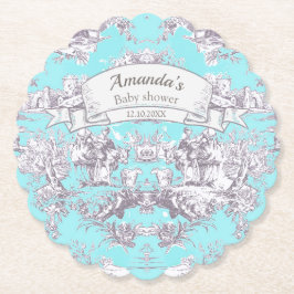 ヴィンテージフローラアクアブルートワールデジュイミモノグラム ペーパーコースター