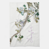 ヴィンテージフローラアジアスタイルパステルカラー名 キッチンタオル (縦)