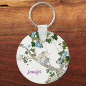 ヴィンテージフローラアジアスタイルパステルカラー名 キーホルダー (正面)