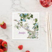 ヴィンテージフローラアジアスタイルパステルカラー名 スタンダードカクテルナプキン (インサイチュ)