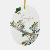 ヴィンテージフローラアジアスタイルパステルカラー名 セラミックオーナメント (正面)