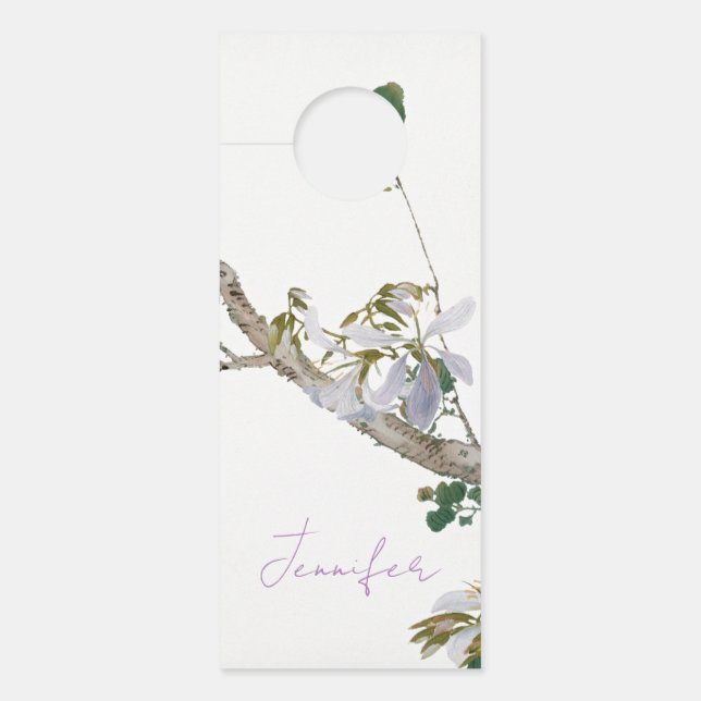 ヴィンテージフローラアジアスタイルパステルカラー名 ドアノブサイン (正面)