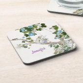 ヴィンテージフローラアジアスタイルリトグラフ名 コースター (左側)